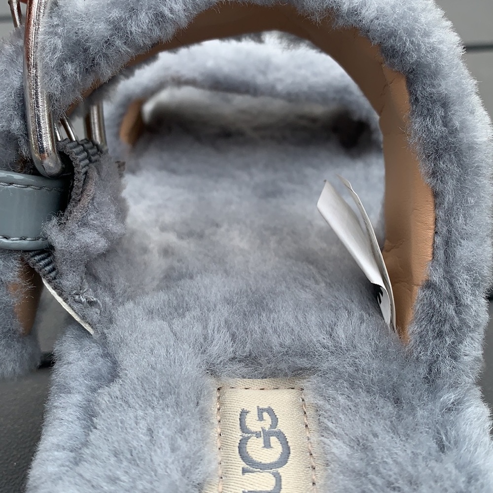 UGG Fuzz Yeah Sandals- Geyser NWOB - Picture 8 of 10